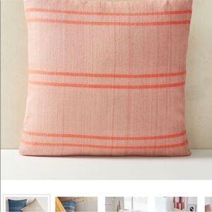 NWT West Elm Coral and Tangerine Accent Pillow Covers - 2